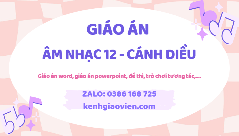 Link tải giáo án âm nhạc 12 cánh diều 2025