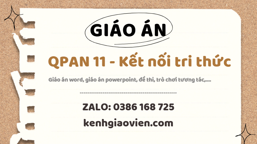 Link tải giáo án quốc phòng 11 kết nối tri thức 2025