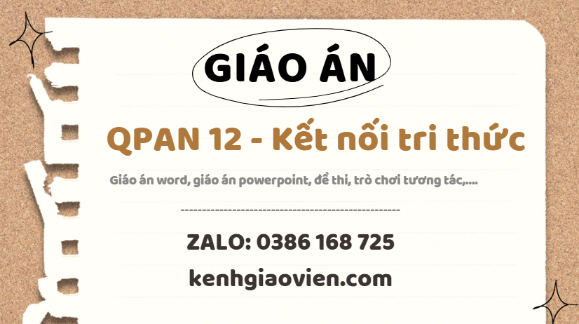 Link tải giáo án quốc phòng 12 kết nối tri thức 2025