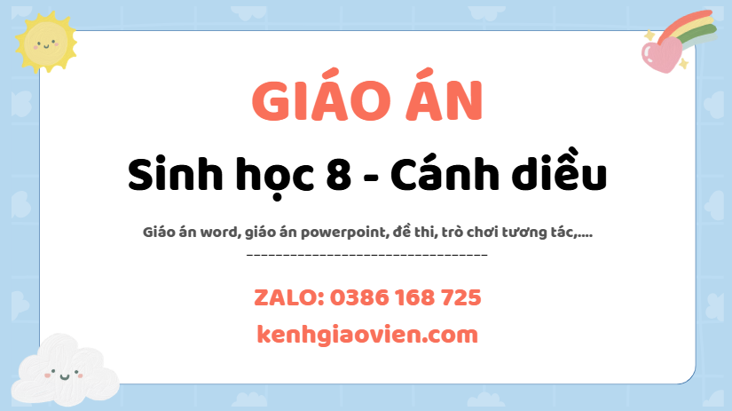 Link tải giáo án sinh học 8 cánh diều 2025