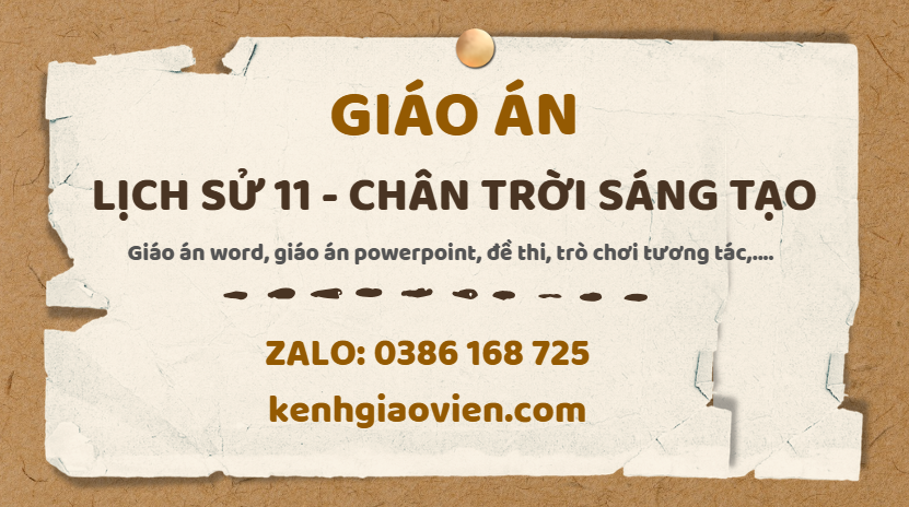 Link tải giáo án lịch sử 11 chân trời sáng tạo 2025
