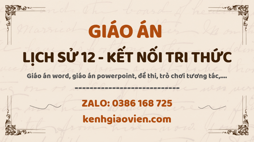 Link tải giáo án lịch sử 12 kết nối tri thức 2025