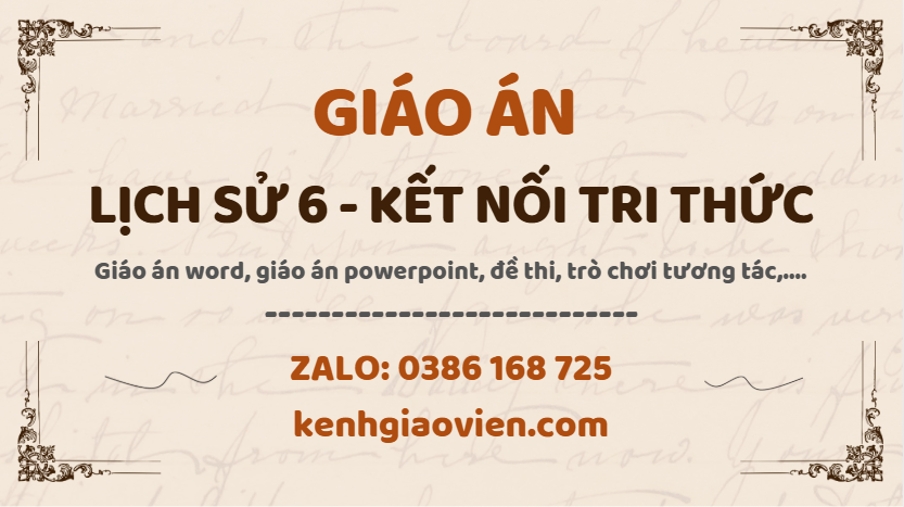 Link tải giáo án lịch sử 6 kết nối tri thức 2025