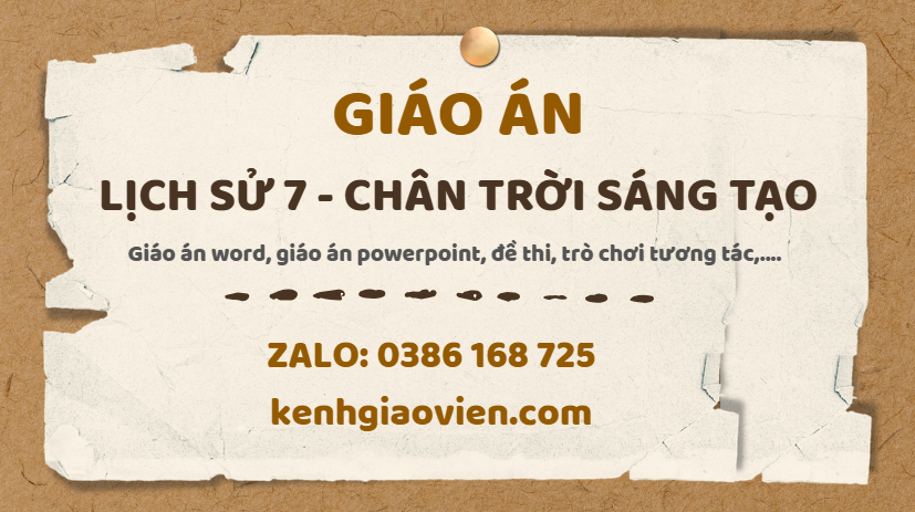 Link tải giáo án lịch sử 7 chân trời sáng tạo 2025