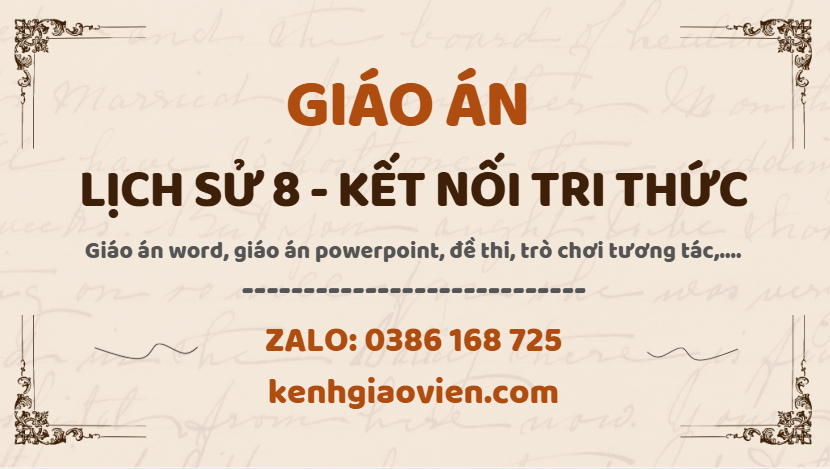 Link tải giáo án lịch sử 8 kết nối tri thức 2025
