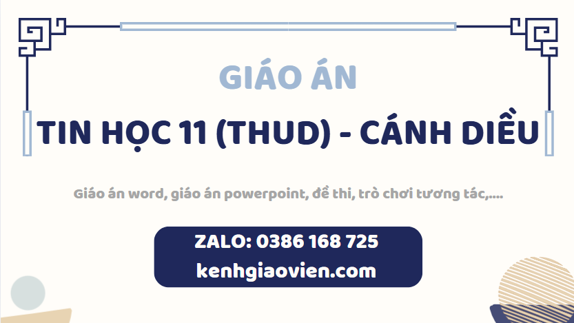Link tải giáo án tin học 11 tin học ứng dụng cánh diều 2025