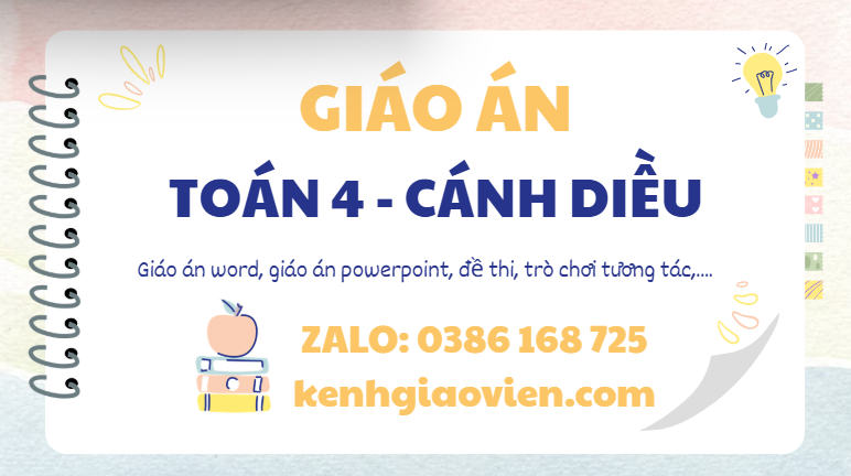 Link tải giáo án toán 4 cánh diều 2025