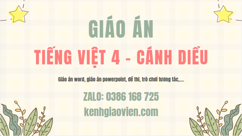 Link tải giáo án tiếng việt 4 cánh diều 2025