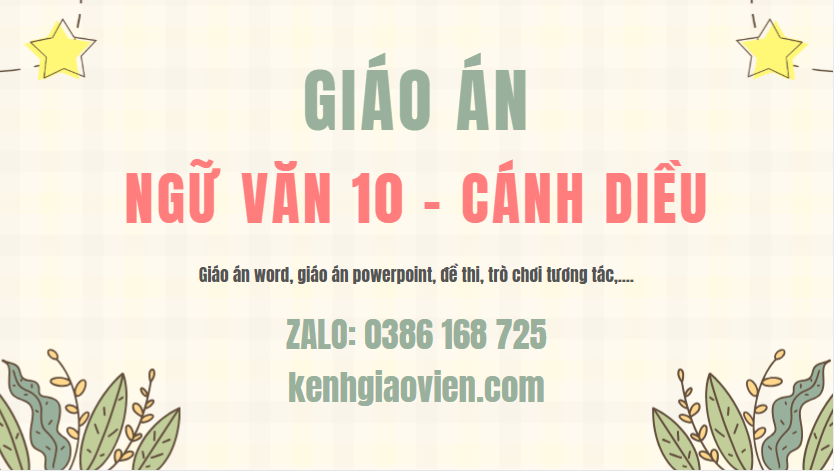 Link tải giáo án ngữ văn 10 cánh diều 2025