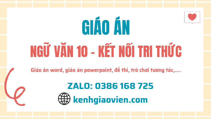 Link tải giáo án ngữ văn 10 kết nối tri thức 2025