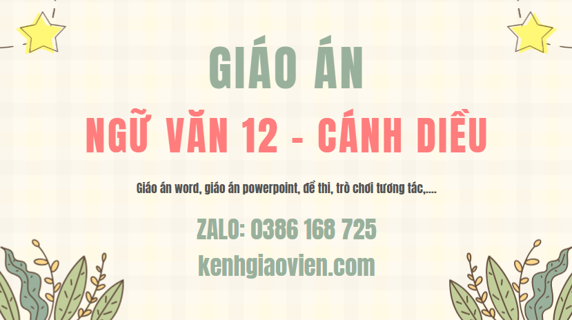 Link tải giáo án ngữ văn 12 cánh diều 2025