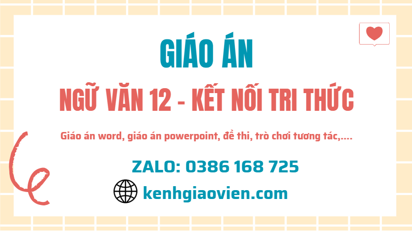 Link tải giáo án ngữ văn 12 kết nối tri thức 2025
