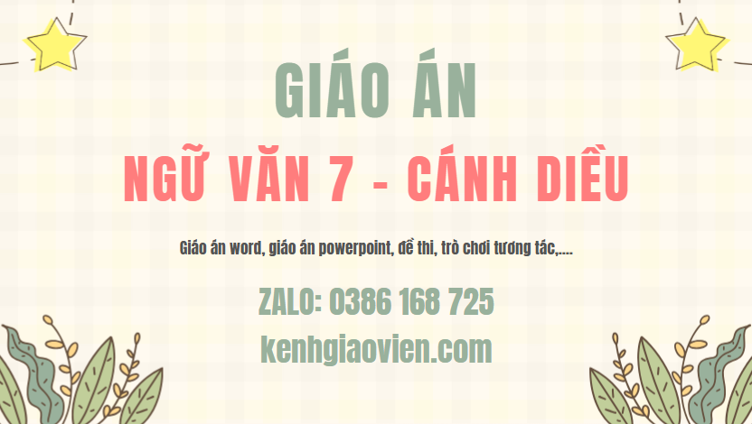 Link tải giáo án ngữ văn 7 cánh diều 2025