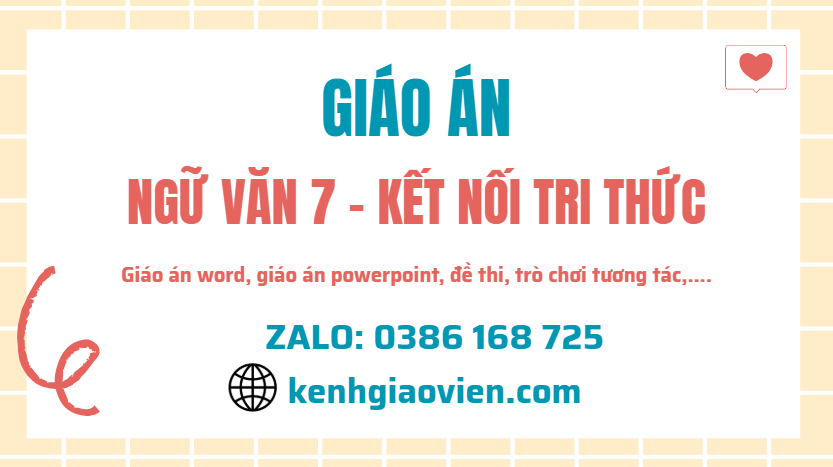 Link tải giáo án ngữ văn 7 kết nối tri thức 2025