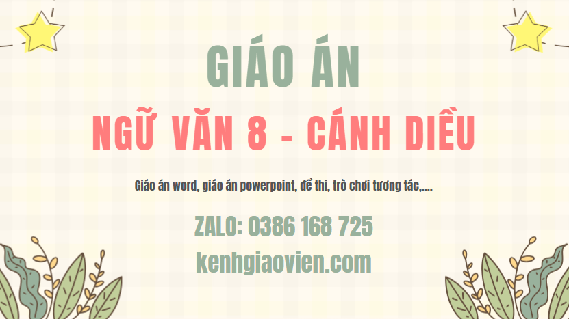 Link tải giáo án ngữ văn 8 cánh diều 2025
