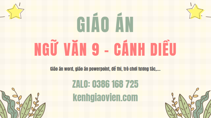 Link tải giáo án ngữ văn 9 cánh diều 2025