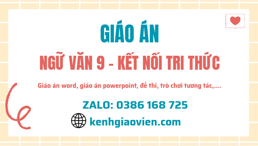 Link tải giáo án ngữ văn 9 kết nối tri thức 2025