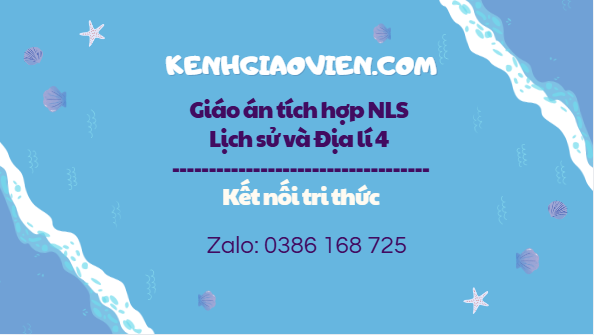 Giáo án tích hợp NLS Lịch sử và Địa lí 4 kết nối tri thức
