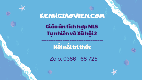 Giáo án tích hợp NLS Tự nhiên và Xã hội 2 kết nối tri thức