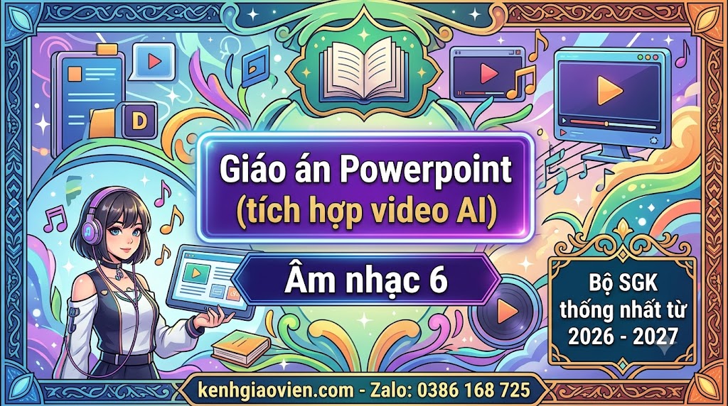 Giáo án điện tử Âm nhạc 6 kết nối tri thức (Tích hợp video AI)
