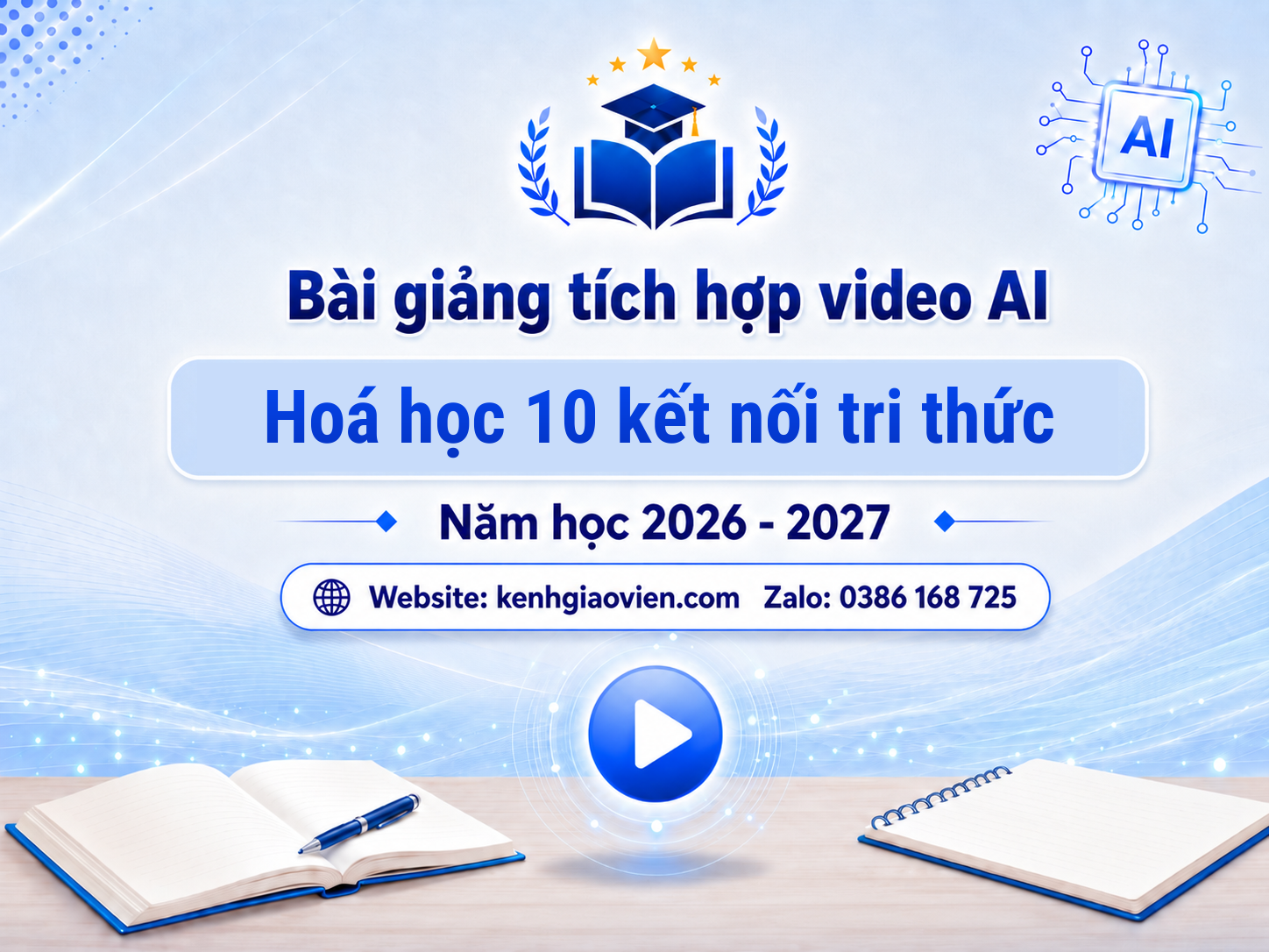 Giáo án điện tử Hoá học 10 kết nối tri thức (Tích hợp video AI)