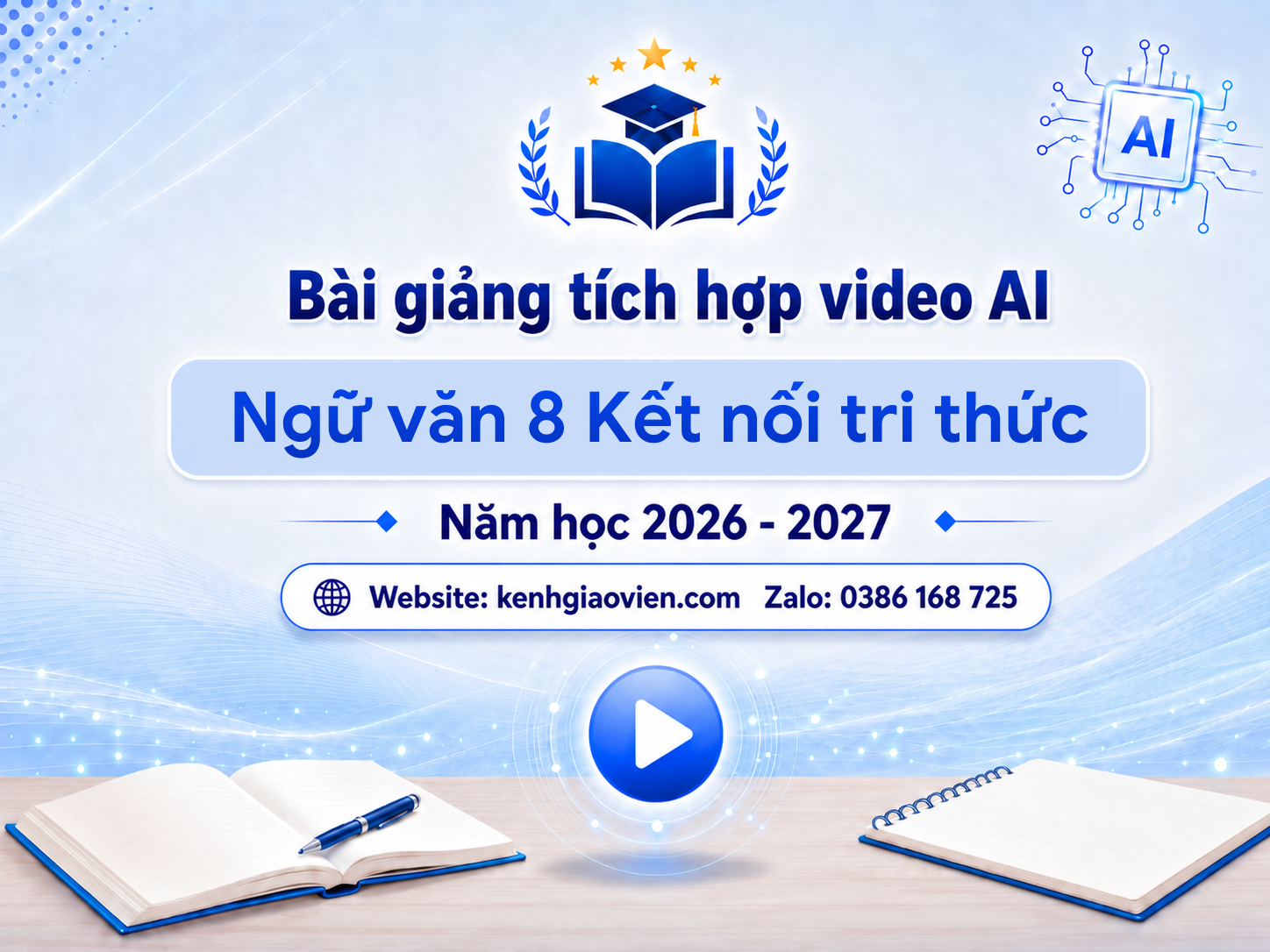 Giáo án điện tử Ngữ văn 8 kết nối tri thức (Tích hợp video AI)
