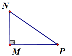 Cho tam giác MNP vuông tại M, viết tỉ số lượng giác của góc N