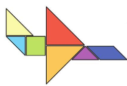 A colorful puzzle pieces in shape of a dragon

Description automatically generated