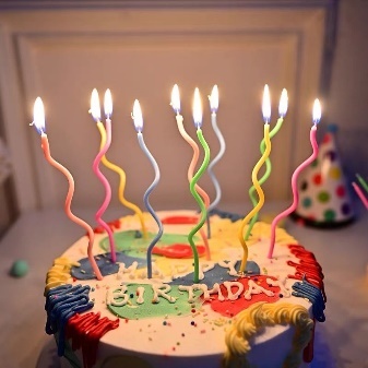 Nến sinh nhật xoắn dài màu sắc 17cm (6 chiếc) - Abby - Đồ làm bánh, nấu ăn  và pha chế