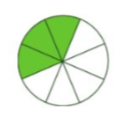 A green and white pie chart

Description automatically generated