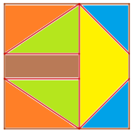 A colorful square with red lines

Description automatically generated