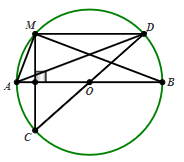 A diagram of a circle with lines and a triangle

Description automatically generated