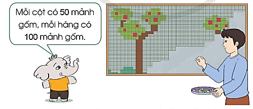 A cross stitch picture of a tree and elephant

Description automatically generated