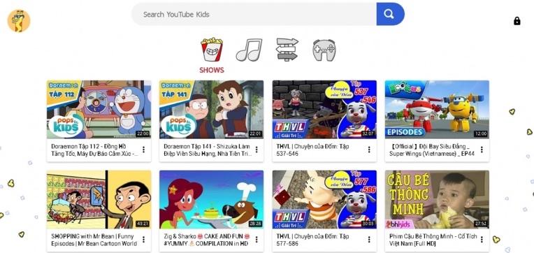 Youtube Kids Đã dễ dàng cài đặt đối với người dùng Việt