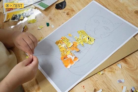 Workshop tái chế thiếu nhi - Cùng bé làm tranh xé dán đầy sáng tạo
