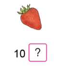 A strawberry with a question mark

Description automatically generated