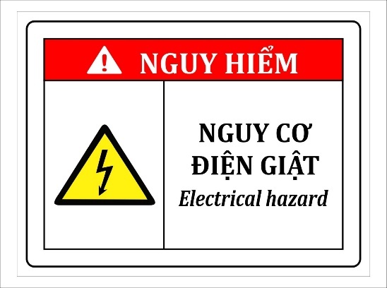 Mẫu biển cảnh báo an toàn điện - Đức Quang chuyên sản xuất gia công biển báo  an toàn bằng Mica, Alu, Formex