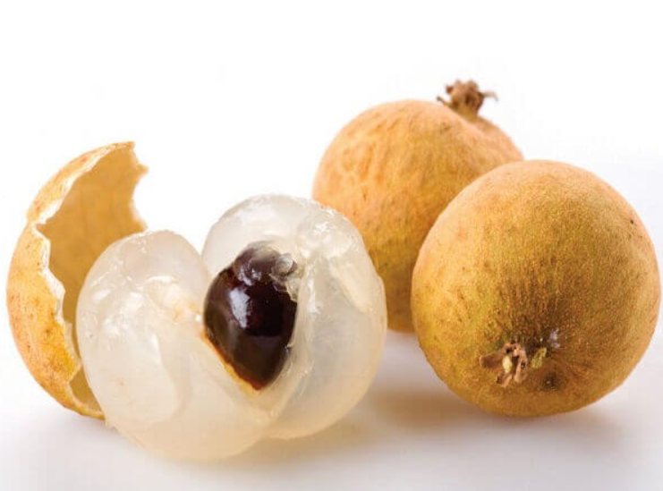 Longan fruit with a seed inside

Description automatically generated