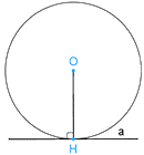 A circle with a line and a point

Description automatically generated