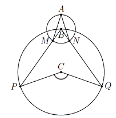 A diagram of a triangle with circles and letters

Description automatically generated