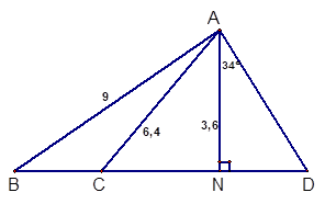 A blue and red triangle with numbers and a square

Description automatically generated