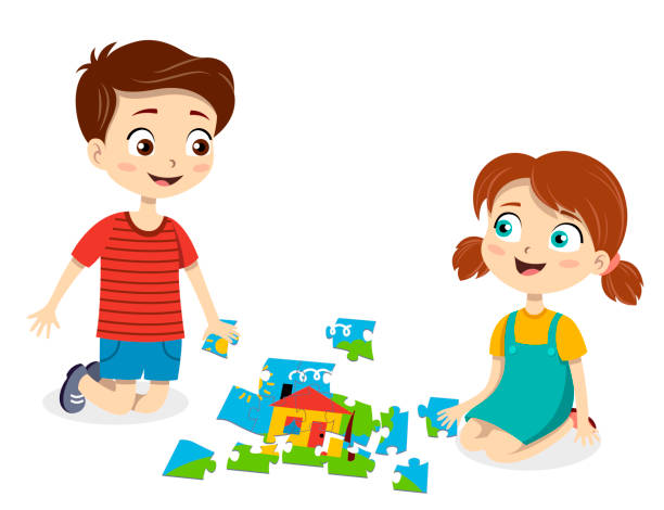 3,400+ Child Jigsaw Stock Illustrations, Royalty-Free Vector Graphics &  Clip Art - iStock | Child jigsaw puzzle