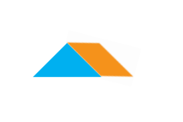 A blue and orange triangle

Description automatically generated