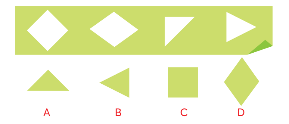 A green rectangular object with white squares and a white triangle

Description automatically generated