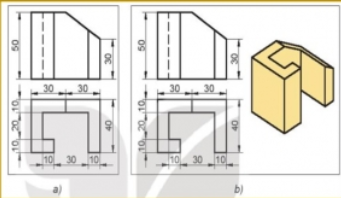 BÀI 11: HÌNH CHIẾU TRỤC ĐO HOẠT ĐỘNG KHỞI ĐỘNGGV đặt câu hỏi yêu cầu HS thảo luận và trả lời:Hai hình trên cùng biểu diễn một vật thể. Hãy cho biết các biểu diễn nào giúp người xem dễ hình dung về hình dạng của vật thể hơn?HOẠT ĐỘNG HÌNH THÀNH KIẾN THỨCHoạt động 1. Nội dung của phương pháp hình chiếu trục đo GV đặt câu hỏi hướng dẫn học sinh tìm hiểu:  Em hãy trình bày nội dung của phương pháp chiếu trục đo.Phương pháp hình chiếu trục đo có đặc điểm gì?Sản phẩm dự kiến:- Gắn hệ trục toạ độ Oxyz vào vật thể, với các trục toạ độ đặt theo ba chiều dài, rộng và cao của vật thể. Chiếu vật thể cùng hệ trục toạ độ theo hướng l lên mặt phẳng hình chiếu P (l không song song P và không song song với mặt phẳng toạ độ nào). Kết quả trên mặt phẳng P nhận được một hình chiếu của vật thể và hệ toạ độ Ox y'z'. Hình chiếu đó gọi là hình chiếu trục đo (HCTĐ) của vật thể.- Các trục O’x’, O’y’ và O’z’ gọi là các trục đo. Góc giữa các trục đo , và  gọi là các góc trục đo.- Hệ số biến dạng là tỉ số độ dài hình chiếu một đoạn thẳng song song hoặc nằm trên trục toạ độ với độ dài thực tế của đoạn thẳng đó. Theo từng trục tọa độ, có các hệ số biến dạng như sau:p =  là hệ số biến dạng của hệ trục O’x’q =  là hệ số biến dạng của hệ trục O’y’r =   là hệ số biến dạng của hệ trục O’z’Hoạt động 2. Hình chiếu trục đo vuông góc đềuGV đưa ra câu hỏi:Em hãy trình bày đặc điểm của hình chiếu trục đo vuông góc đều.Sản phẩm dự kiến:- Trong hình chiếu trục đo vuông góc đều, phương chiếu l vuông góc với mặt phẳng hình chiếu P và các trục tọa độ Ox, Oy, Oz làm với mặt phẳng hình chiếu P các góc bằng nhau.- Góc trục đo  =  =  = 120°Hệ số biến dạng p = q = r ≈  0,82. Để thuận tiện cho việc dựng hình, quy ước lấy p = q = r = 1.- Hình chiếu trục đo của hình tròn: hình chiếu trục đo vuông góc đều của những hình tròn nằm trên các mặt phẳng song song với các mặt phẳng toạ độ là các hình elip có phương của trục dài khác nhau.Hoạt động 3. Hình chiếu trục đo xiên góc cânGV đưa ra câu hỏi:Em hãy trình bày đặc điểm của hình chiếu trục đo xiên góc cân.Sản phẩm dự kiến:- Trong hình chiếu trục đo xiên góc cân, mặt phẳng tọa đó xOz song song với mặt phẳng hình chiếu P, l không vuông góc với P- Góc trục đo  = 90° , =  = 135 - Hệ số biến dạng p = r = 1, q = 0.5.……HOẠT ĐỘNG LUYỆN TẬPTừ nội dung bài học, GV yêu cầu HS hoàn thành các bài tập trắc nghiệm sau:Câu 1: Khái niệm hình chiếu trục đo:A. Là hình biểu diễn hai chiều của vật thể và được xây dựng bằng phép chiếu song song.B. Là hình biểu diễn đồng thời cả ba chiều của vật thể và được xây dựng bằng phép chiếu song song.C. Là hình được xây dựng bằng phép chiếu song song.D. Đáp án khác.Câu 2: Hình chiếu trục đo là hình biểu diễn:A. 2 chiều vật thểB. 3 chiều vật thểC. 4 chiều vật thểD. 1 chiều vật thểCâu 3: Hình chiếu trục đo xiên góc cân có:A. P = r = q = 1B. P = r = 0,5, q = 1C. P = r ≠ qD. P = r = 1, q = 0,5Câu 4: Hình chiếu trục đo được xây dựng bằng phép chiếu?A. Song songB. Vuông gócC. Xuyên tâmD. Bất kìCâu 5: Hình chiếu trục đo có mấy thông số cơ bản?A. 1B. 2C. 3D. 4Sản phẩm dự kiến:Câu 1 - BCâu 2 - BCâu 3 - DCâu 4 - ACâu 5 - B HOẠT ĐỘNG VẬN DỤNG