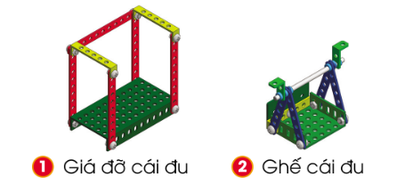 PHIẾU HỌC TẬP 1BÀI 9: LẮP GHÉP MÔ HÌNH CÁI ĐU1. Trong các hình dưới đây, mô hình cái đu nào được lắp ghép bằng bộ lắp ghép mô hình kĩ thuật? Vì sao em biết được điều đó?...........................................................................................................................................................................................................................................................................................................................................................................................................................2. Quan sát hình và cho biết bộ phận chính của mô hình cái đu?...........................................................................................................................................................................................................................................................................................................................................................................................................................3. Quan sát hình và cho biết số lượng chi tiết và dụng cụ để lắp ghép mô hình cái đu?.............................................................................................................................................................................................................................................................................................................................................................................................................................................................................................................................................................................................................................................................................................................4 Hai bộ phận chính của cái đu (giá đỡ và ghế) được ghép với nhau bằng chi tiết nào? Em sử dụng dụng cụ nào để nối hai chi tiết đó?...........................................................................................................................................................................................................................................................................................................................................................................................................................5. Quan sát hình và cho biết liệu ghế cái đu có chuyển động được không? Vì sao em biết được điều đó?........................................................................................................................................................................................................................................................................................................................................................................................................................... PHIẾU HỌC TẬP 2