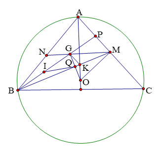 A circular object with red dots and a triangle in the center

Description automatically generated