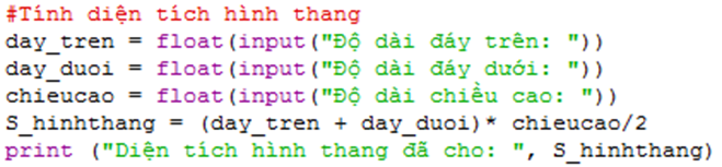 CÁC LỆNH VÀO RA ĐƠN GIẢN (2 TIẾT)HOẠT ĐỘNG KHỞI ĐỘNGGV yêu cầu HS thảo luận và trả lời:Lệnh nào dùng để nhận biết kiểu dữ liệu của biến trong python?HOẠT ĐỘNG HÌNH THÀNH KIẾN THỨC