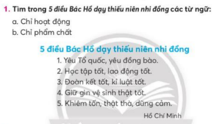 BÀI 1 : PHẦN THƯỞNG (TIẾT 1 – 4)TIẾT 1KHỞI ĐỘNG- GV yêu cầu HS đọc tên bài “Phần thưởng”, quan sát tranh minh họa bài đọc và phỏng đoán về nội dung bài họcB. HOẠT ĐỘNG HÌNH THÀNH KIẾN THỨC1. Luyện đọc thành tiếng - GV đọc mẫu cho HS nghe 1 lượt bài “Phần thưởng”:+ Giọng đọc phân biệt giọng nhân vật+ Giọng người dẫn chuyện thong thả, tươi vui+ Giọng Nhi ở đoạn 1 ngây thơ pha chút tò mò, ở đoạn 4 thể hiện sự tự hào, vui sướng+ Giọng bố âu yếm+ Giọng bản lớp trưởng tự tin.- GV hướng dẫn HS:+ Cách đọc một số từ khó: quàng, thấm thoát, hằng ao ước, ngước,...+ Cách ngắt nghỉ một số câu dài 2. Luyện đọc hiểu- GV yêu cầu HS thảo luận theo nhóm đôi và trả lời câu hỏi:+ Câu 1: Bố giải thích thế nào khi nghe câu hỏi của Nhi về chiếc khăn quàng đỏ?+ Câu 2: Ở trường, Nhi đã tham gia những hoạt động gì?+Câu 3: Vì sao bạn lớp trưởng giới thiệu Nhi được kết nạp Đội đợt một?+ Câu 4: Nhi cảm thấy thế nào khi được kết nạp Đội? Vì sao?+ Câu 5: Đặt một tên khác cho bài đọc Sản phẩm dự kiến:+ Câu 1. Bố giải thích khi nghe câu hỏi của Nhi về chiếc khăn quàng đỏ:  Nếu chăm ngoan, lên lớp 3 con sẽ được nhận phần thưởng đặc biêt này