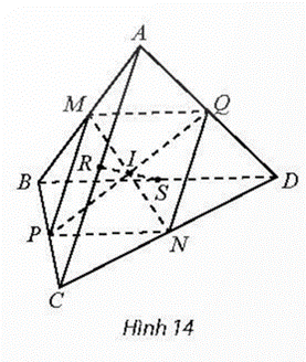 CHƯƠNG IV: ĐƯỜNG THẲNG VÀ MẶT PHẲNG. QUAN HỆ SONG SONG TRONG KHÔNG GIANBÀI 2: HAI ĐƯỜNG THẲNG SONG SONGHOẠT ĐỘNG KHỞI ĐỘNGGV yêu cầu HS đọc tình huống mở đầu: Em hãy nghiên cứu bức tranh và mô tả vị trí giữa các cặp đường thẳng a và b, b và c, c và d có trong hình bên dưới:HOẠT ĐỘNG HÌNH THÀNH KIẾN THỨC MỚIHoạt động 1. Vị trí tương đối của hai đường thẳng trong không gianGV đặt câu hỏi hướng dẫn học sinh tìm hiểu: - Em hãy hoàn thành HĐKP 1.- Cho hai đường thẳng trong không gian. Em hãy nêu các trường hợp có thể xảy ra.- Em hãy thực hiện Ví dụ 1:a. Để xét vị trí của tương đối của MN và BC, ta xét xem MN và BC có cùng thuộc một mặt phẳng hay không?b. Để xét vị trí tương đối của AN và CD, ta xét xem AN và CD có cùng thuộc một mặt phẳng hay không?c. Để xét xem vị trí tương đối của MN và CD,  ta xét xem MN và CD có cùng  thuộc một mặt phẳng hay không?- HS thảo luận nhóm đôi, làm Thực hành 1, giải thích.- HS suy nghĩ cá nhân thực hiện Vận dụng 1.Sản phẩm dự kiến:HĐKP 1: a) - Hình 1a: Hai đường thẳng trùng nhau- Hình 1b: Hai đường thẳng cắt nhau.- Hình 1c: Hai đường thẳng song song. Khi hai đường thẳng a và b cùng nằm trên một mặt phẳng thì a và b có thể trùng nhau, song song hoặc cắt nhau.b)AB và CD không cùng nằm trên một mặt phẳng.Kết luậnCho hai đường thẳng trong không gian. Khi đó có thể xảy ra một trong hai trường hợp sau:- Trường hợp 1: Có một mặt phẳng chứa và b. Khi đó a và b đồng phẳng.+ Nếu  và  có hai điểm chung thì a trùng b, kí hiệu + Nếu và b có một điểm chung là M thì a và b cắt nhau tại M, kí hiệu + Nếu a và b không có điểm chung thì a và b song song với nhau, - Trường hợp 2: Không có mặt phẳng nào chứa a và b.Khi đó, ta cũng nói a chéo với , hoặc  chéo với . Hai đường thẳng gọi là song song nếu chúng nằm trong cùng một mặt phẳng và không có điểm chungChú ý:a) Hai đường thẳng gọi là chéo nhau nếu chúng không đồng phẳng.b) Cho hai đường thẳng song song a và b. Có duy nhất một mặt phẳng chứa hai đường thẳng đó, kí hiệu mp(a,b)Ví dụ 1 (SGK – tr.64)Cho tứ diện ABCD có M, N lần lượt là trung điểm của AB, AC. Xét vị trí tương đối của các cặp đường thẳng sau đây:a) MN và BCb) AN và CDc) MN và CDGiảia) Trong mặt phẳng (ABC), ta có MN là đường trung bình của tam giác ABC, suy ra MN // BCb) Trong mặt phẳng (ACD), ta có AN cắt CD tại điểm C.c) Giả sử MN và CD cùng nằm trong một mặt phẳng (P), suy ra đường thẳng NC nằm trong (P), suy ra (P) chứa điểm A. Tương tự, ta cũng có AM nằm trong (P), suy ra (P) chứa điểm B. Suy ra (P) chứa cả bốn đỉnh của tứ diện ABCD. Điều này vô lí.Vậy hai đường thẳng MN và CD không nằm trong bất kì mặt phẳng nào, suy ra MN chéo với CD.Thực hành 1:Cho hình chóp S.ABCD có đáy ABCD là hình bình hành. Xét vị trí tương đối của các cặp đường thẳng sau đây:a) AB và CDb) SA và SCc) SA và BCGiảia) Trong mặt phẳng (ABCD) ta có hình bình hành ABCD nên AB // CDb) Trong mặt phẳng (SAC), ta có SA cắt SC tại điểm S.c) Giả sử SA và BC cùng nằm trong một mặt phẳng (P). Suy ra đường thẳng AC nằm trong (P). Suy ra (P) chứa cả 4 điểm S, A, B, C. Mà theo khái niệm hình chóp thì S không đồng phẳng với A, B, C.Vậy SA và BC không nằm trong bất kì mặt phẳng nào, suy ra SA chéo với BC.Vận dụng 1:Hãy chỉ ra các ví dụ về hai đường thẳng song song, cắt nhau và chéo nhau trong hình cầu sắt ở Hình 6.b, c cắt nhau; b, d song song;a, b chéo nhau.Hoạt động 2. Tính chất cơ bản về hai đường thẳng song songGV đưa ra câu hỏi: - Em hãy thảo luận với bạn và hoàn thành HĐKP 2.GV gợi ý: a. Mặt phẳng (Q) có chứa điểm M không? Từ đó (P) và (Q) có mối quan hệ gì? b. Nếu a và b cắt nhau tại M thì M thuộc các mặt phẳng nào? Từ đó M có thuộc c không?- Em hãy tìm hiểu Ví dụ 2.- Em hãy tìm hiểu Ví dụ 3.- HS đọc hiểu Ví dụ 4.- Em hãy thảo luận nhóm đôi, hoàn thành HĐKP 3. - GV cho HS tìm hiểu Ví dụ 5. - Áp dụng HS làm Thực hành 3.- HS thảo luận nhóm đôi, thực hiện Vận dụng 2.Sản phẩm dự kiến:HĐKP 2:a) Hai mặt phẳng (P) và (Q) trùng nhau.b) Nếu a và b có điểm chung M thì điểm M có thuộc c.Định lí 1 Trong không gian, qua một điểm nằm ngoài một đường thẳng, có một và chỉ một đường thẳng song song với đường thẳng đó.Ví dụ 2 (SGK – tr.102) Cho tứ diện ABCD. Trong mặt phẳng (ABC) vẽ hình bình hành ACBE. Gọi d là đường thẳng trong không gian đi qua A và song song với BC. Chứng minh điểm E thuộc đường thẳng d.GiảiTa có ACBE là hình bình hành, suy ra AE // BC. Do trong không gian chỉ có duy nhất một đường thẳng đi qua A và song song với BC, suy ra AE phải trùng d, vậ điểm E phải thuộc d.Thực hành 2:Cho hình chóp S.ABCD. Vẽ hình thang ADMS có hai đáy là AD và MS. Gọi d là đường thẳng trong không gian đi qua S và song song với AD. Chứng minh đường thẳng d nằm trong mặt phẳng (SAD)GiảiTa có hình thang ADMS có đáy là AD và MS nên AD // MSTrong không gian, chỉ có duy nhất 1 đường thẳng đi qua S và song song với AD nên d phải trùng SM.Mà SM  (ADMS) nên d  (ADMS), hay d  (SAD)Định lí 2Nếu ba mặt phẳng đôi một cắt nhau the oba giao tuyến phân biệt thì ba giao tuyến ấy hoặc đồng quy hoặc đôi một song song.Ví dụ 3 (SGK – tr.103)Hệ quả Nếu hai mặt phẳng phân biệt lần lượt đi qua hai đường thẳng song song thì giao tuyến của chúng (nếu có) song song với hai đường thẳng đó hoặc trùng với một trong hai đường thẳng đó.Ví dụ 4 (SGK – tr.104)HĐKP 3:Ta có: d là giao tuyến của mp(a,c) và mp(M,b)Hay d là giao tuyến của mp(a.,c) và mp(a,b) Mà a cũng nằm trong mp(a, c) và mp(a, b)Suy ra d trùng a.Do đó, a//b.Định lí 3 Hai đường thẳng phân biệt cùng song song với một đường thẳng thứ ba thì song song với nhau.Chú ý: Khi hai đường thẳng phân biệt a, b cùng song song với đường thẳng c thì ta có thể kí hiệu là a // b // c và gọi là ba đường thẳng song song.Ví dụ 5 (SGK – tr.104)Gọi M, N, P, Q, R, S là trung điểm các cạnh của tứ diện ABCD như Hình 14. Chứng minh rằng các đoạn thẳng MN, PQ, RS có cùng trung điểm.GiảiTa có MP là đường trung bình của tam giác ABC, suy ra MP // AC và MP = .Ta cũng có QN là đường trung bình của tam giác ADC, suy ra QN // AC và QN = MP và QN cùng song song với AC suy ra MP // QN. Tứ giác MPNQ có hai cạnh đối song song và bằng nhau nên là hình bình hành, suy ra MN và QP có cùng trung điểm I. Chứng minh tương tự ta cũng có MN và RS có cùng trung điểm I. Vậy các đoạn thẳng MN, PQ, RS có cùng trung điểm.Thực hành 3:Giảia) Ta có ba mặt phẳng (P), (ACD), (BCD) cắt nhau theo ba giao tuyến phân biệt là IJ, MN và CD.Mà IJ//CDNên (P) giao với (ACD) tại MN // IJ // CD.Vậy IJMN là hình thang có đáy là MN và IJb) Để IJMN là hình bình hành thì IJ = MNMà IJ =  CD nên MN =  CD Vậy M là trung điểm của AC.Vận dụng 2Giảia) Ba mặt phẳng cắt nhau từng đôi một theo giao tuyến song song là: (P), (Q), (R)b) Ba mặt phẳng cắt nhau từng đôi một theo giao tuyến đồng quy là: (P), (R), (S).HOẠT ĐỘNG LUYỆN TẬPTừ nội dung bài học, GV yêu cầu HS hoàn thành các bài tập trắc nghiệm sau:Câu 1: Cho hình lập phương ABCD.A B'C'D'. Gọi O là giao điểm của AC và BD, O' là giao điểm của A'C' và B'D'. Gọi M, N, P lần lượt là trung điểm các cạnh AB, BC, CC'. Khi đó, thiết diện do mặt phẳng (MNP) cắt hình lập phương là hình:A. Tam giácB. Tứ giácC. Ngũ giácD. Lục giácCâu 2: Cho hình chóp S.ABCD có đáy ABCD là hình thang (AB // CD). Gọi I, J lần lượt là trung điểm của AD, BC, G là trọng tâm tam giác SAB. Giao tuyến của hai mặt phẳng (SAB) và (IJG) là:A. Đường thẳng qua S và song song với ABB. Đường thẳng qua G và song song với CDC. SCD. Đường thẳng qua G và cắt BC Câu 3: Cho tứ diện ABCD. Gọi I, J lần lượt là trọng tâm của các tam giác ABC, ABD. Đường thẳng IJ song song với đường thẳng:A. CM (M là trung điểm của BD)B. ACC. DBD. CDCâu 4: Trong không gian cho ba đường thẳng phân biệt a, b, c, trong đó a song song với b. Khẳng định nào sau đây sai?A. Tồn tại duy nhất một mặt phẳng chứa cả hai đường thẳng a và bB. Nếu b song song với c thì a song song với cC. Nếu điểm A thuộc a và điểm B thuộc b thì ba đường thẳng a, b và AB cùng nằm trên một mặt phẳngD. Nếu c cắt a thì c cắt bCâu 5: Cho tứ diện ABCD, lấy M tùy ý trên cạnh AD (M khác A, D). Gọi (P) là mặt phẳng đi qua M song song với mặt phẳng (ABC) lần lượt cắt BD, DC tại N, P. Khẳng định nào sau đây là sai?A. MN // ACB. MP // ACC. MP // (ABC)D. NP // BCSản phẩm dự kiến:Câu 1 - DCâu 2 - BCâu 3 - DCâu 4 - DCâu 5 - AHOẠT ĐỘNG VẬN DỤNG